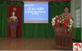 Ông Phạm Kim Trọng, Phó CT Hội nông dân tỉnh phát biểu chỉ đạo tại lễ ra mắt Hội nghề nghiệp trồng tiêu xã An Phú