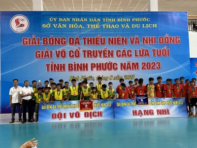 Hớn Quản vô địch Giải bóng đá thiếu niên nhi đồng tỉnh Bình Phước năm 2023