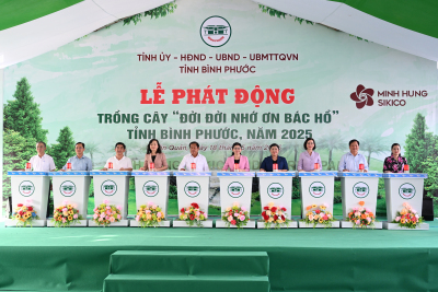 BÌNH PHƯỚC: PHÁT ĐỘNG TRỒNG CÂY  “ĐỜI ĐỜI NHỚ ƠN BÁC HỒ”
