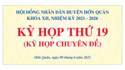 CHƯƠNG TRÌNH KỲ HỌP THỨ 19 (CHUYÊN ĐỀ), HĐND HUYỆN KHÓA XII