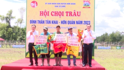 UBND H.Hớn Quản, tỉnh Bình Phước đã tổ chức hội chọi trâu
