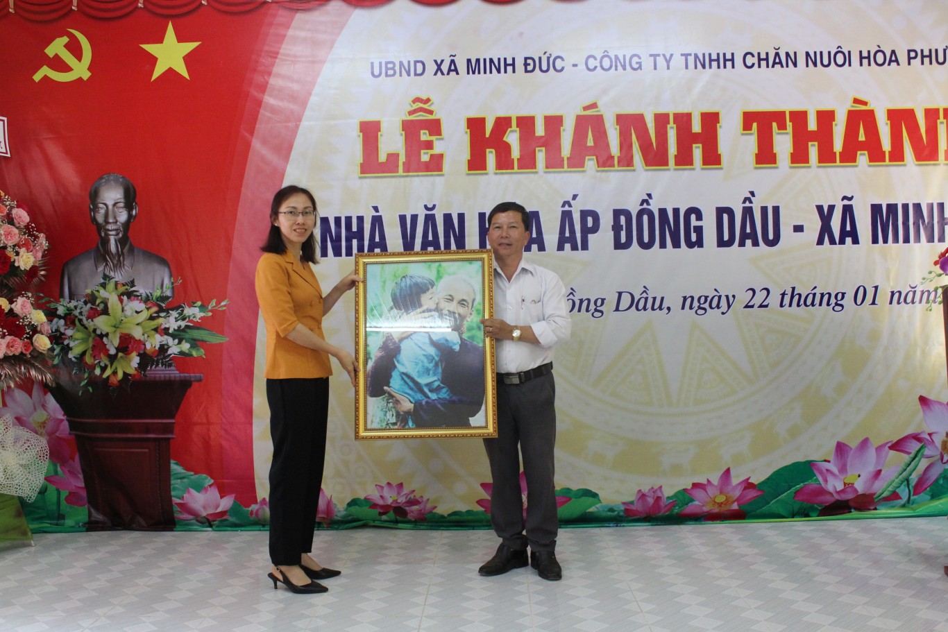 Khánh thành nhà văn hóa ấp Đồng Dầu xã Minh Đức huyện Hớn Quản