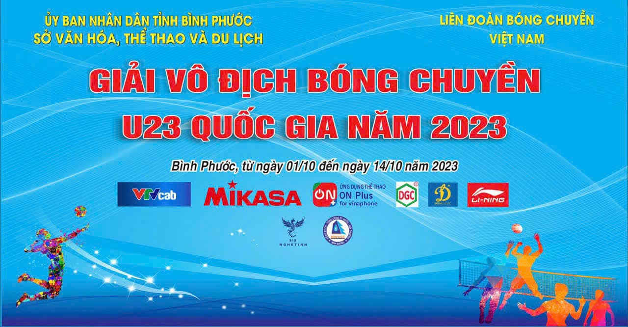 Giải vô địch bóng chuyền U 23 quốc gia tổ chức tại Bình Phước