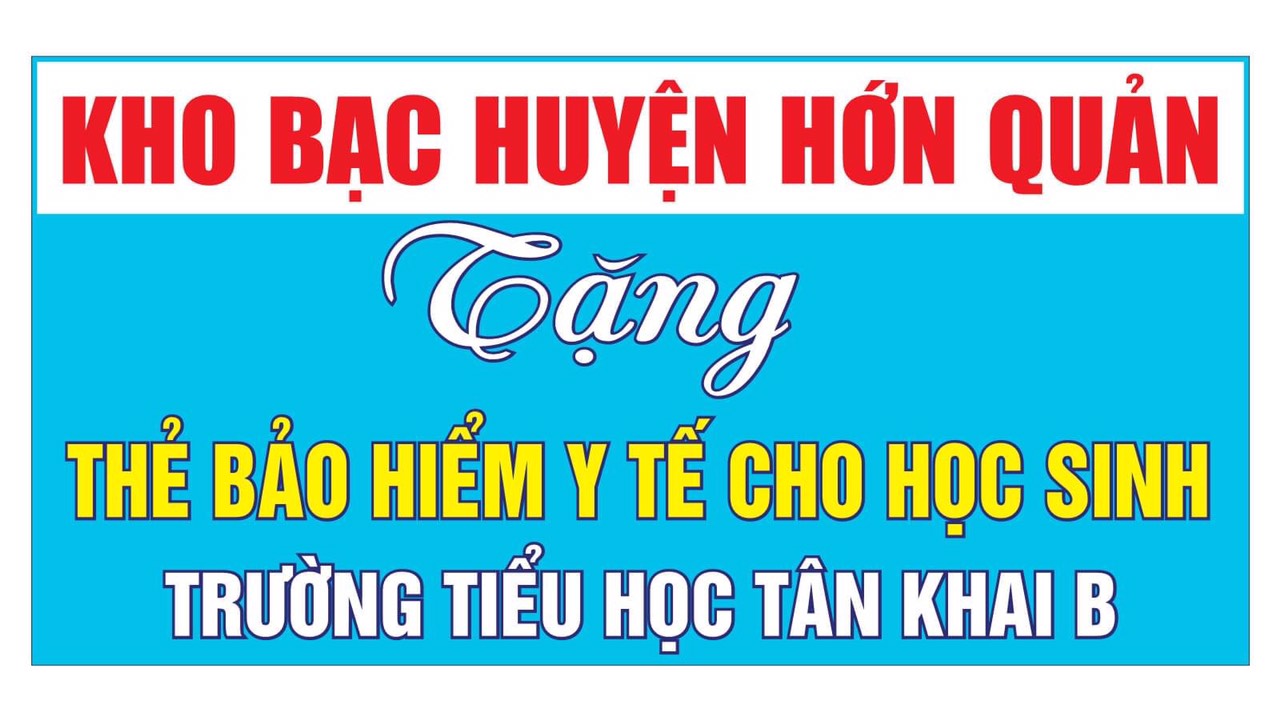 Tăng thẻ BHYT cho học sinh Trường TH Tân Khai B