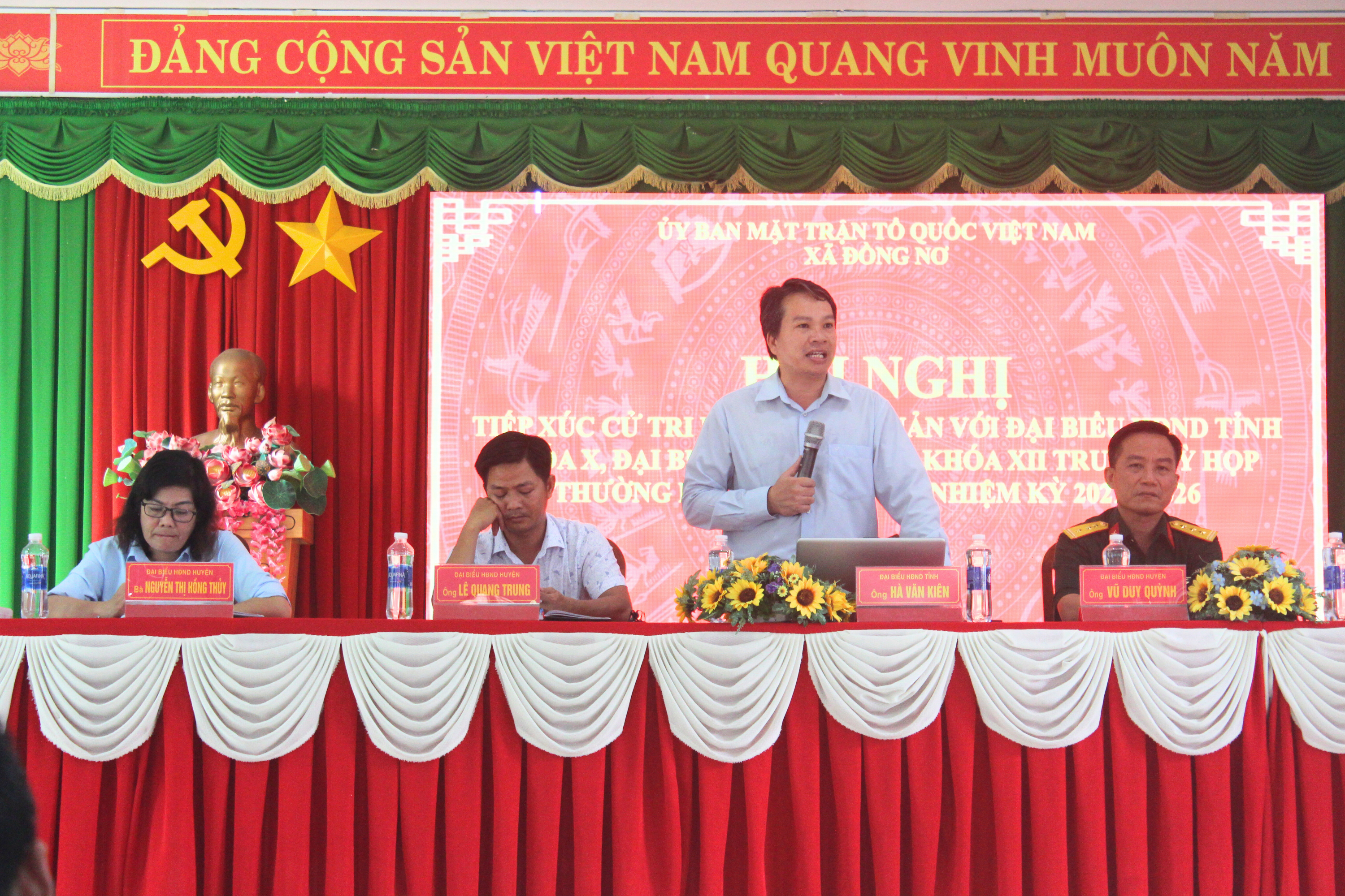 ĐẠI BIỂU HĐND TỈNH, HUYỆN TXCT XÃ ĐỒNG NƠ, TÂN HIỆP, THỊ TRẤN TÂN KHAI TRƯỚC KỲ HỌP THƯỜNG LỆ GIỮA NĂM 2025, NHIỆM KỲ 2021-2026